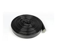 Manguito de Cable Silicone Fiberglass Tube Coated Glass Fiber Braided Fireproof Cable Sleeve Protector Fire Retardant Case(Black,6mm,5Meter)