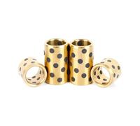 Manguito de cojinete brida latón, revestimiento resistente al desgaste cobre 2 piezas/revestimiento autolubricante sin aceite, diámetro interior 4-25 mm(18x24x10mm)