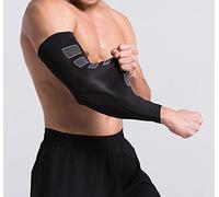 Manguito de compresión mantenimiento del brazo esfuerzo Sport - Sujetador Gemelos codo manga larga codera transpirable elástico - Performance y recuperación Hombres y Mujeres - 2 tallas S/M Y L/XL - Neuf
