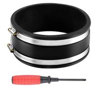 Manguito de goma flexible Ø150mm acoplamiento de goma con dos abrazaderas de acero inoxidable y un destornillador manguito reductor de ruido conector de tubo para ventilador de tubo conducto