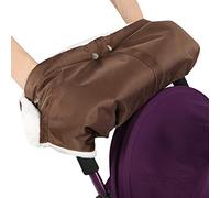 Manguito de mano para cochecito, manguito de mano cálido, suministros para cochecito de invierno, resistente al agua, grueso para cochecito de viaje al aire libre con viga(coffee)