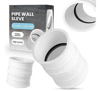Manguito de Pared para Tubería 110x240mm Protección de Tuberías de Desagüe Sujeción Hermética Collar de Brida Funda a través de Paredes Hormigón Duradero Polipropileno Junta Incorporada