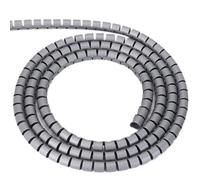 Manguito flexible en espiral para la gestión de ca Tubo de cable en espiral de 1 metro de polietileno, blanco, negro y gris, de 8 a 40 mm, paquete de 1(Grey,8mm inside diameter)