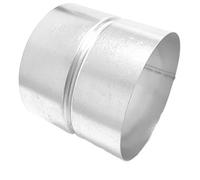Manguito galvanizado acero inoxidable DN 100 125 150 160 200 mm empalme, conector para piezas moldeadas, Plateado