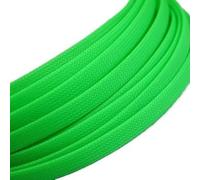 Manguito para Cable Funda de Cable expandible de 1 Metro, 2mm ~ 40mm, Trenzado Apretado, dureza de Alta Densidad, línea Aislante, Protege la Envoltura de Cable, Funda de glándula(UV Green,4mm)