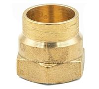 Manguito para soldar F 18x1/2" - Latón CuZn40Pb2 - Racor hembra para soldar - Rosca BSP - 10 bar