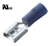 Manguito pasador plano 2,5mm2 Vinilo Azul 4,8 x 0,8 mm - 10 piezas