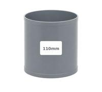 Manguito PVC para Unión de Tuberías de Saneamiento y Evacuación | Conector Recto para Empalmar Tubos PVC | Accesorio de Fontanería Disponible en Varias Medidas (110mm)