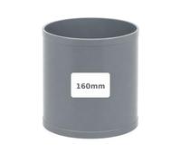 Manguito PVC para Unión de Tuberías de Saneamiento y Evacuación | Conector Recto para Empalmar Tubos PVC | Accesorio de Fontanería Disponible en Varias Medidas (160m)