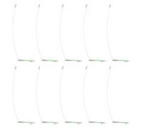 Manguitos de alimentador, 10 unidades, acero inoxidable, divisor de gancho de equilibrio, tubo brillante, conector de equilibrio de pesca, aparejos de acero inoxidable