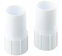 Manguitos de conexión de manguera de piscina para tubo de succión roscado de 38 mm, fácil ajuste de tornillo, par de plástico blanco para conectar a cabezal de vacío o skimmer