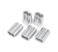 Manguitos de engaste de aluminio con doble orifici Manguitos de crimpado de aluminio con doble orificio, forma de 8, M1.2 a M12, plateados, paquete de 270(M2.5)