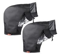 Manguitos de manillar de motocicleta - 12 guantes de invierno | Gear de terciopelo Oxford - Protectores de mango impermeables con cordón y correa ajustable, diseño a prueba de viento