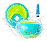 Manguitos de natación para niños de 3 a 6 años 11-25 kg, 3 cámaras de Aire Independientes, diseño Transparente, Brazos flotantes para bebés Piscina, Playa y Entrenamiento Color Azul
