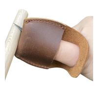 Manguitos de piel para tallar - Protección duradera para el pulgar, protección ergonómica para carpintería, cunas de ante anticortes para dedos, incluye bandas flexibles, si