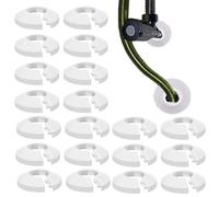 Manguitos de protección para radiador, 20 piezas de protección de placas de tubería para tubería, diámetro de 16 mm, collar rosetón de manguera, para radiador de baño en casa al aire libre, fontanería