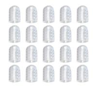 Manguitos de silicona para dedos, protectores de dedos de silicona, juego de fundas para dedos de silicona antifricción, 20 pequeñas puntas elásticas para dedo meñique, callos, ampollas, dedos rotos