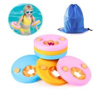Manguitos Discos Natación Niño- 6 Pcs Manguitos Bebe Piscina y Bolsa de Almacenamiento Discos Flotadores Manguito Evolutivos Flotador Bebe Natación de Infantil de Piscina Flotantes para Entrenamiento