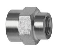 Manguitos, hexágono exterior, reductor, G 3/4, G 1/2, SW 32, acero inoxidable 1.4571, presión de trabajo máx. 60 bares, temperatura de funcionamiento Máx. 150 °C.
