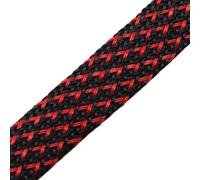 Manguitos para Cable Funda de Cable expandible 2 mm a 40, Trenzada Ajustada, Alta Densidad, dureza, Aislante, protección línea, Envoltura, Funda prensaestopas(Black Red,12mm)