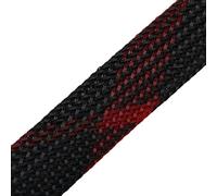 Manguitos para Cable Funda de Cable expandible 2 mm a 40, Trenzada Ajustada, Alta Densidad, dureza, Aislante, protección línea, Envoltura, Funda prensaestopas(Black Red Cross,14mm)