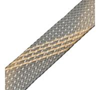 Manguitos para Cable Funda de Cable expandible 2 mm a 40, Trenzada Ajustada, Alta Densidad, dureza, Aislante, protección línea, Envoltura, Funda prensaestopas(Clear Gold,12mm)