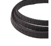 Manguitos para Cable Funda Trenzada expandida de 1/5/20/50 m, Hilo algodón PP, Envoltura Alambre 4, 8 y 12 mm, protección Cables, arnés línea, Funda Cable(Brown Black,12mm,50 Meters)