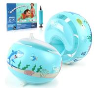 Manguitos Piscina Niños 3 a 6 años, Ayudante de Natación para Niños, Juego de Flotador, Flotadores de Brazos para Bebés Mayores de 1 año y de 6 a 25 kg (Tiburón)