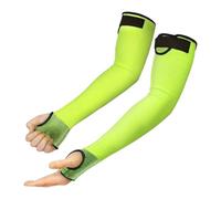 Manguitos protectores: mangas anticortes y antimordeduras con orificio para el pulgar | Protección de brazo cómoda y transpirable para jardinería, jardinería y agricultura, fluorescente amarillo, Se