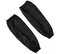 Manguitos Protectores PU Impermeables con Puños Elásticos de Muñeca a Codo para Cocina y - Par Negro 38x18cm