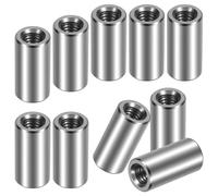 Manguitos Roscados M6*20 Tuercas Largas Roscada Redondas Tuerca de Acoplamiento Redondo Acero Inoxidable A2/V2A Manguito Redondo Tuercas Manguitos de Acoplamiento 10 Pcs (M6*20)