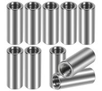 Manguitos Roscados M8*30 Tuercas Largas Roscada Redondas Tuerca de Acoplamiento Redondo Acero Inoxidable A2/V2A Manguito Redondo Tuercas Manguitos de Acoplamiento 10 Pcs (M8*30)