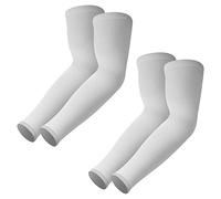 Manguitos Upf 50+ Refrescantes, Anti Uv, De Compresión, Protección Solar, Antideslizantes Para Correr, Ciclismo, Voleibol, Baloncesto (Gris, 2 Pares)