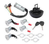 MangWany Kit de interruptor de cilindro de inicio, cerradura de dirección, tapa de depósito, puerta lateral trasera delantera compatible con MASTER 2 MOVANO 7701471591 7701471592