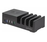 Manhattan 102230 Estación de carga Qi Quick 3A USB-C 55W