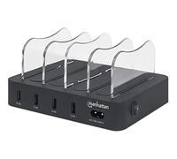 Manhattan 102261 - Estación de Carga USB (Corriente de Salida máx., 2,4 A, 4 Puertos USB 3.2 Gen 1 Hembra A USB)