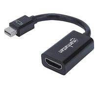 Manhattan 151528 adaptador de cable Mini DisplayPort HDMI Negro - Adaptador para cable (Mini DisplayPort, HDMI, Male connector / Female connector, Negro)