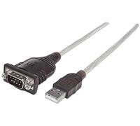 MANHATTAN 151801 Cable DE Serie Plata 0,45 M USB A SERIAL/COM/RS232/DB9