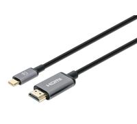 Manhattan 153591 Cable Adaptador de USB-C™ a HDMI 4K@60Hz 1m Negro
