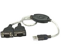 Manhattan 174947 - Cable adaptador USB - Dual Serial RS232, negro [Importado]