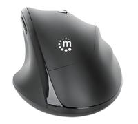 Manhattan 190237 Ergonomic Wireless Mouse with USB-A and USB-C Receiver 2-in-1 B