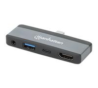 Manhattan Estación de acoplamiento móvil 4 en 1 USB-C PD a HDMI (190404)