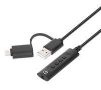 Manhattan 2 en 1 Cable Adaptador de Audio USB-C y USB-A a Jack de 3,5 mm