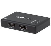 Manhattan 207669 divisor de video HDMI - Splitter de vídeo (HDMI, Oro, 0,9 m, 3840 x 2160,4096 x 2160, 480i,480p,576i,576p,720p,1080i,1080p,2160p, 340 MHz)