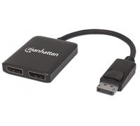 Manhattan Divisor DisplayPort 207768, 2 puertos, transporte multicorriente, color negro