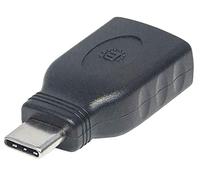 MANHATTAN 354646 USB 3.1 Adaptador de Conector Tipo A Hembra a Tipo C (G1) Negro