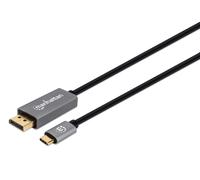 Manhattan 354844 ADAPTADOR DE CABLE DE VÍDEO 2 M USB TIPO C DISPLAYPORT NEGRO, P