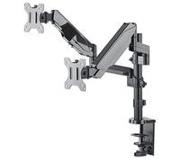 MANHATTAN 461597 Soporte de Escritorio Doble Monitor 17 - 32" con Muelle A Gas Negro