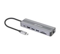 MANHATTAN 7-in-1 Docking Station USB C Male to HDMI Female 4K30Hz 2X USB-A 5Gbps