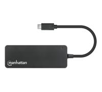 Manhattan 7-Port USB Hub C Male A Female 5Gbit/s Black